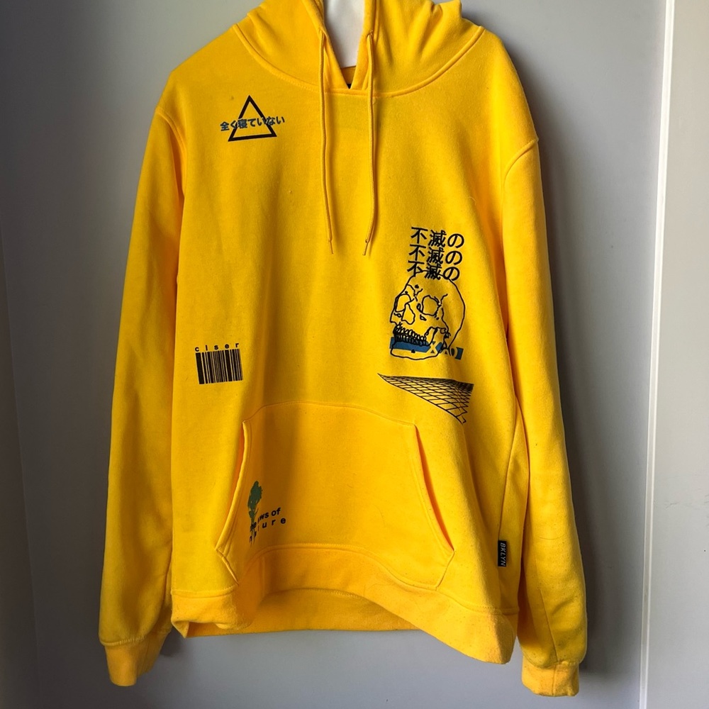 DOPE YELLOW SKULL HOODIE